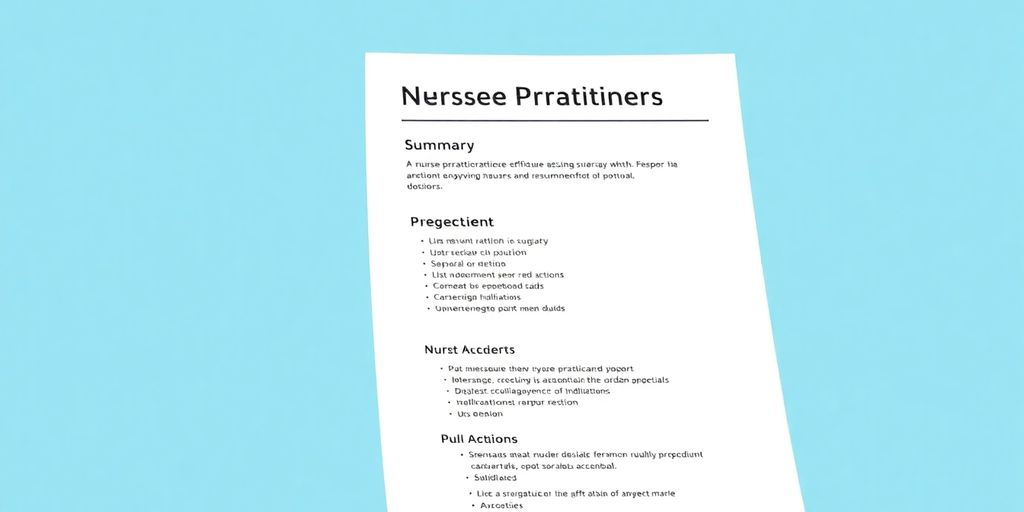 Nurse practitioner resume summary