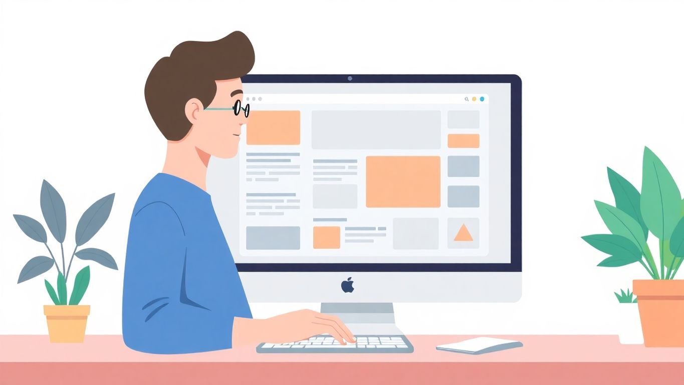 Illustrasjon av en nybegynner som bruker digitale annonser.
