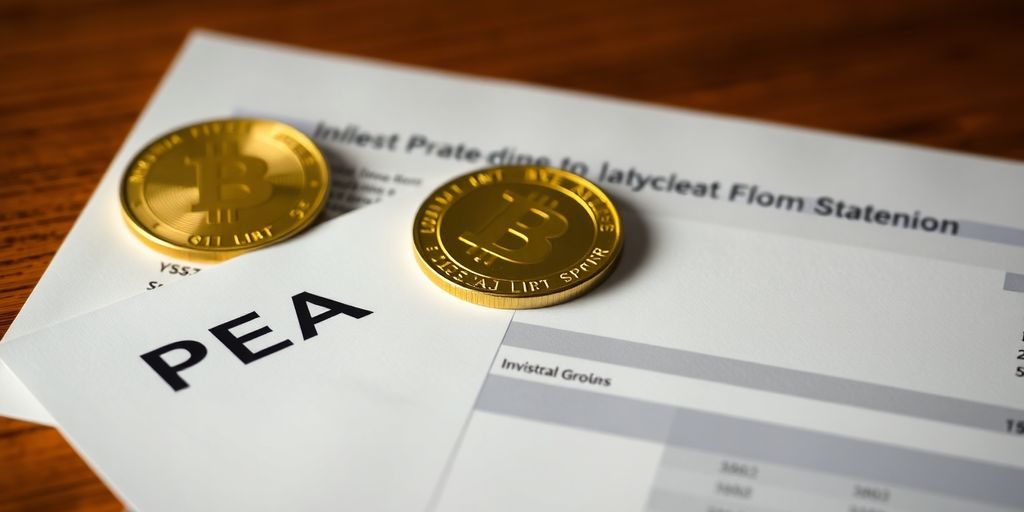 Pièce d'or et document PEA sur une table en bois.