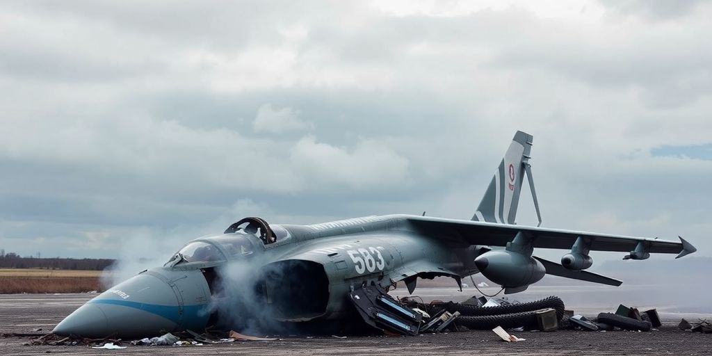 Avion de chasse français Mirage s'écrase