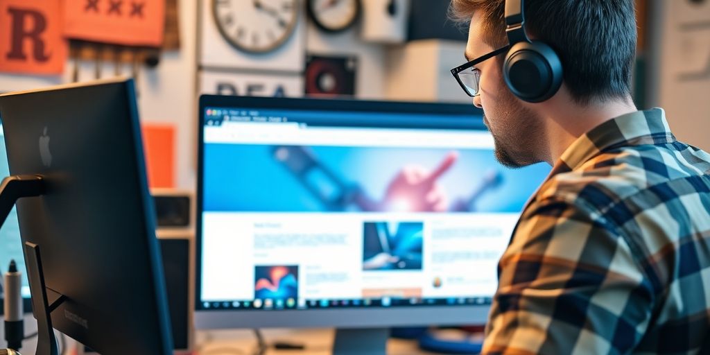 Web developer optimizing website performance on a computer.