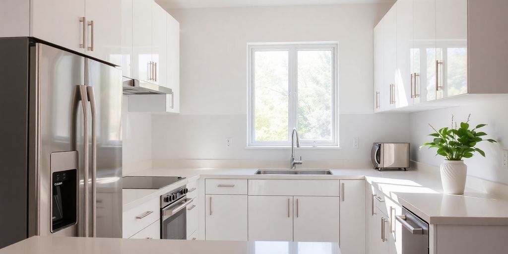 Nyrenoverat kök med modern design