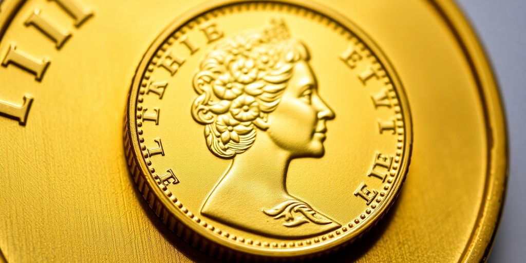 Une pièce d'or Souverain Élisabeth II.