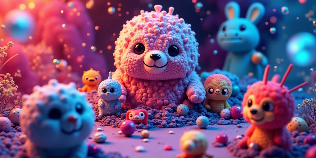 Colorful digital art of NFT designs.