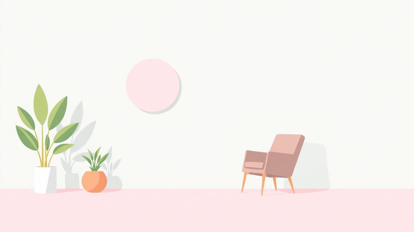 Illustrasjon av en moderne firmalogo i myke farger.