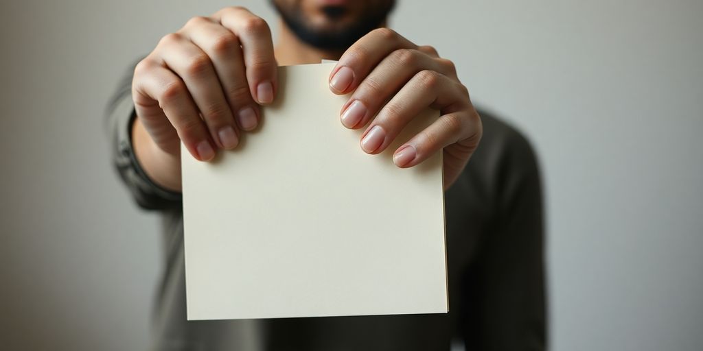 Person holding artwork, illustrating copyright protection.