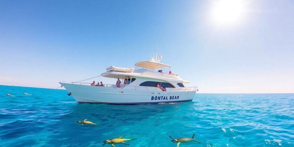 Luxury yacht sailing in Cabo with clear blue water.