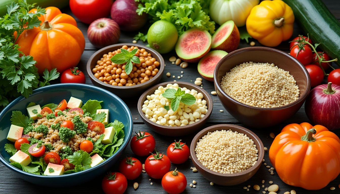 Colorful plant-based meals for healthy weight loss.