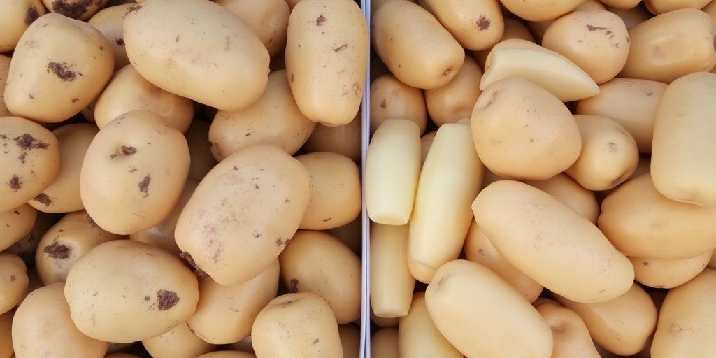 Aardappelen met en zonder schil