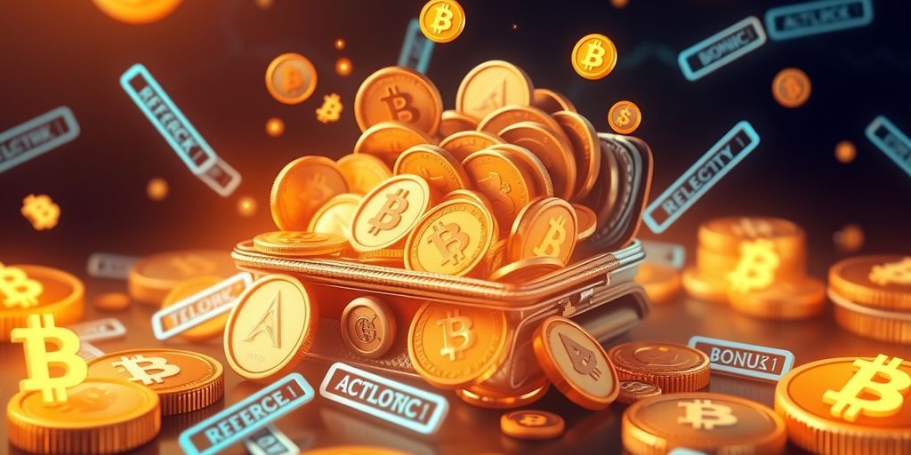 Digital wallet with crypto and referral bonuses