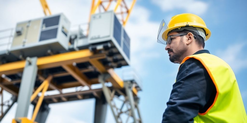 Crane inspection by professional.