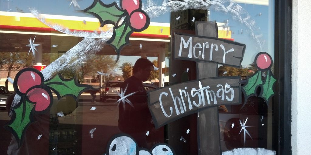 Christmas festival in Clarksville winter scene