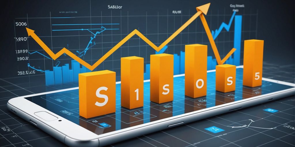 Graph depicting superior mobile SEO performance over competitors.