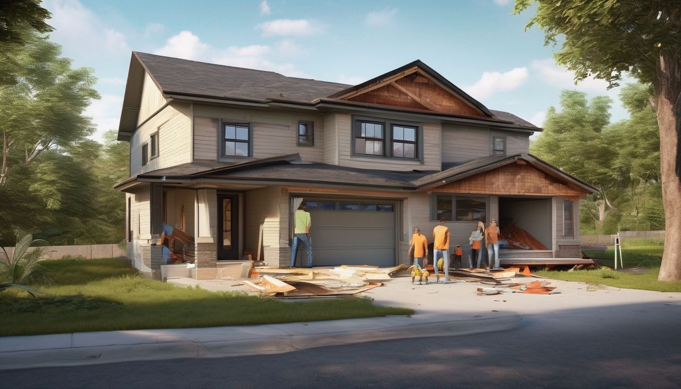 family living in a home under renovation