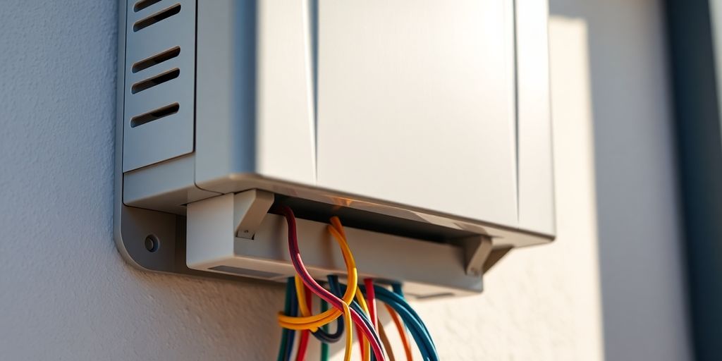 SMA Inverter installed, cables visible