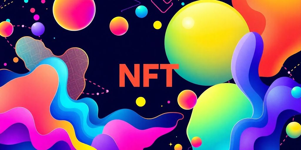 Colorful digital art representing nft branding concepts.