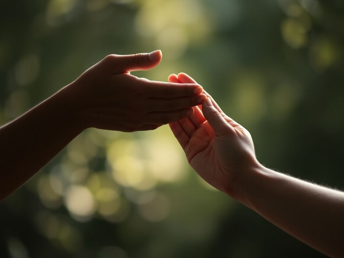 Doua maini tinand incheiate simbolizand o pereche divortata