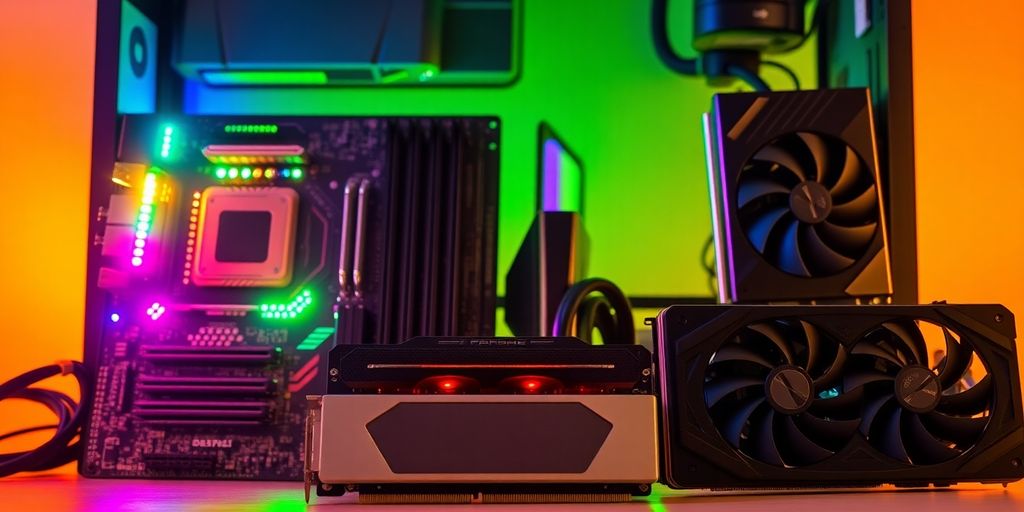 Componentes importantes de la PC como CPU, RAM y tarjeta gráfica.