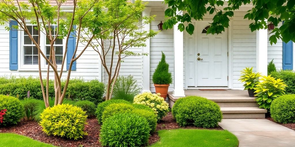 Well-maintained property with lush garden.