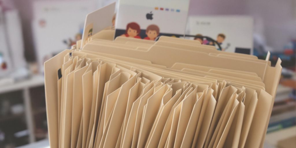 Neatly arranged folders on a Mac desktop.