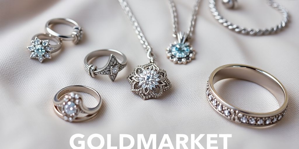 Bijoux en argent élégants sur un fond doux.