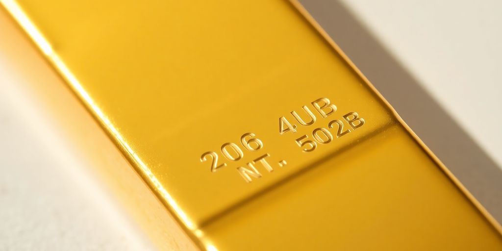 Lingot d'or avec numéro d'identification