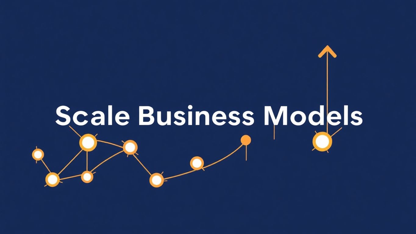 Moderne illustrasjon av skalerbare forretningsmodeller for startups.