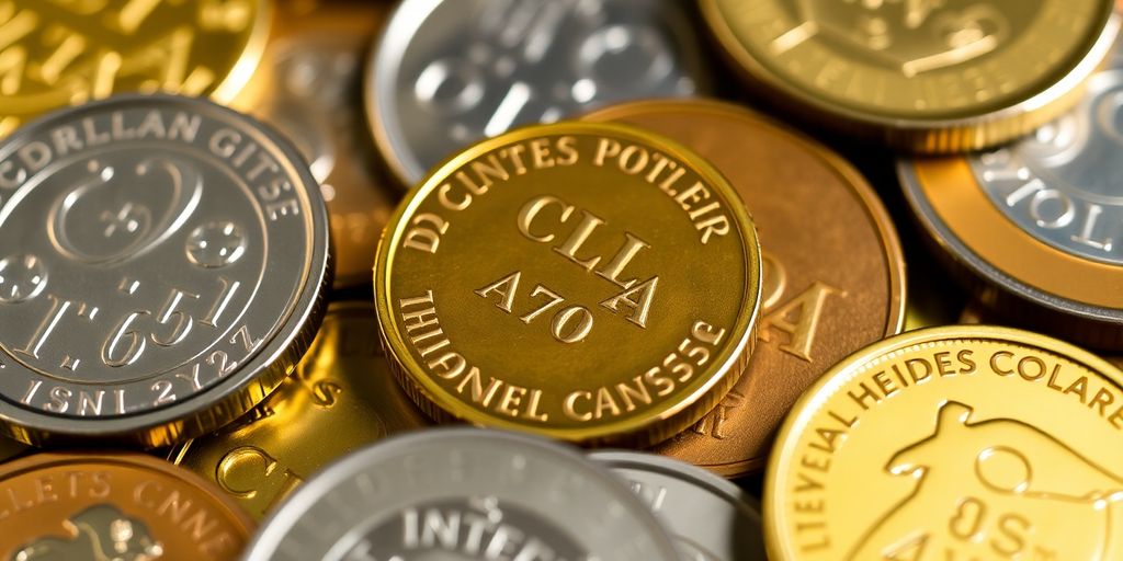 Collection of valuable gold and silver coins