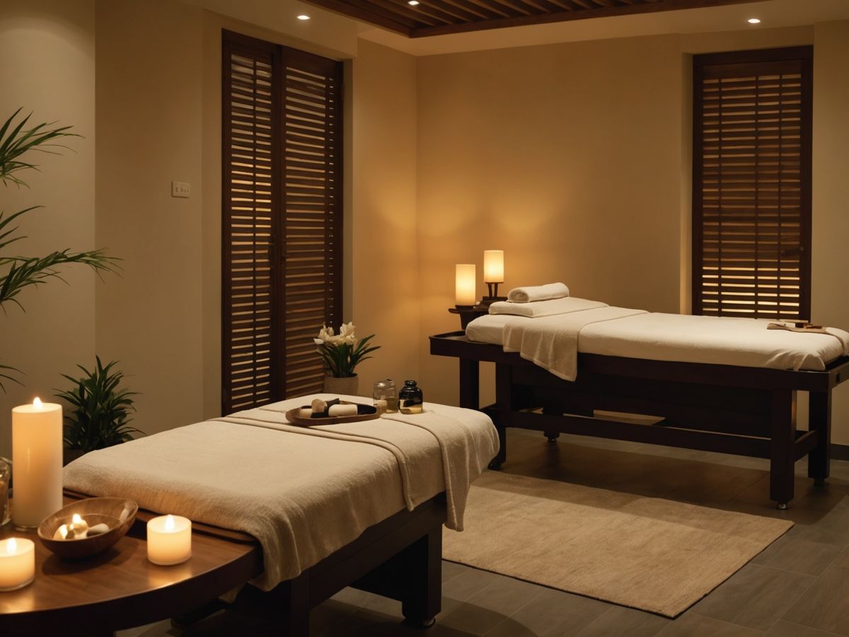 Serene spa setting with massage table in Bakırköy.