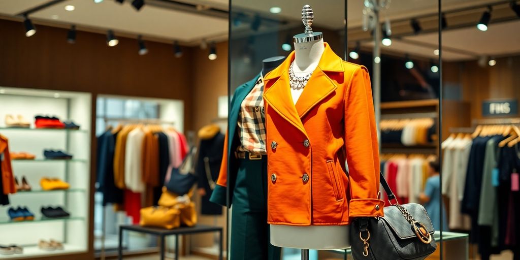 Imagem de um manequim com roupas da moda.