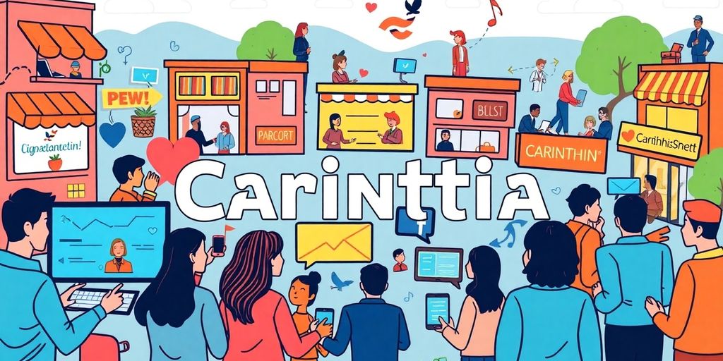 Bunte soziale Medien für Kärntner Unternehmen.