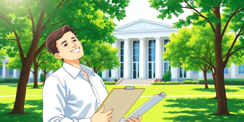 Person managing property, illustrative image.