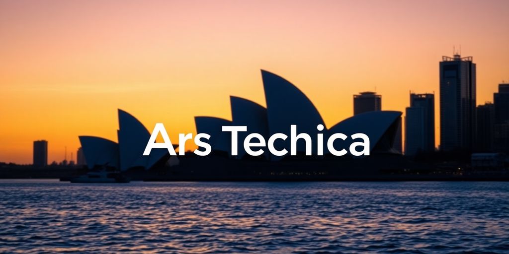 Ars Technica logo against Australian landscape.