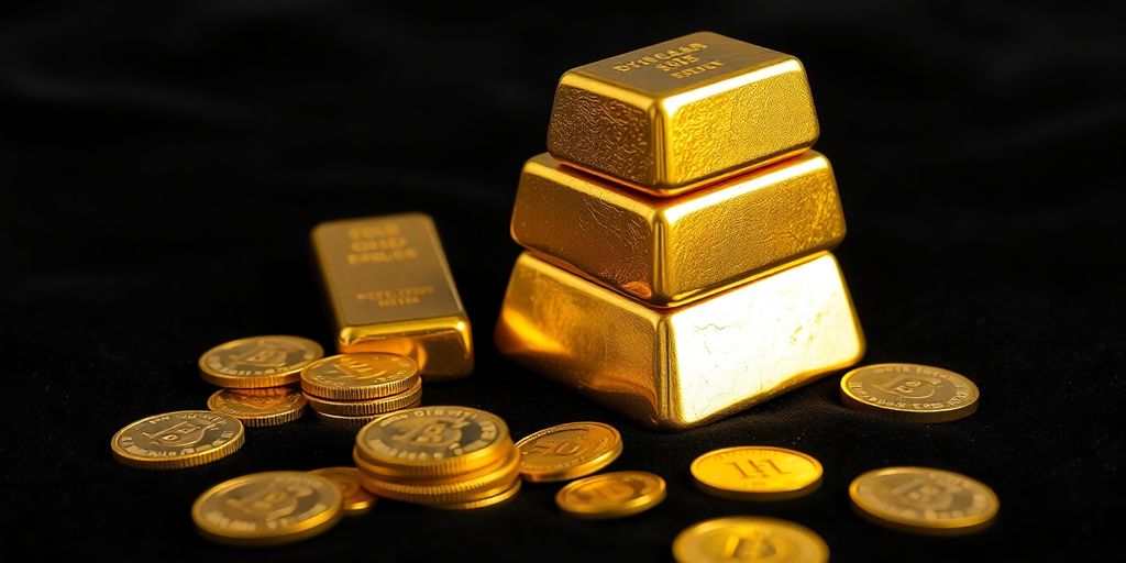 Lingots d'or et pièces sécurisés