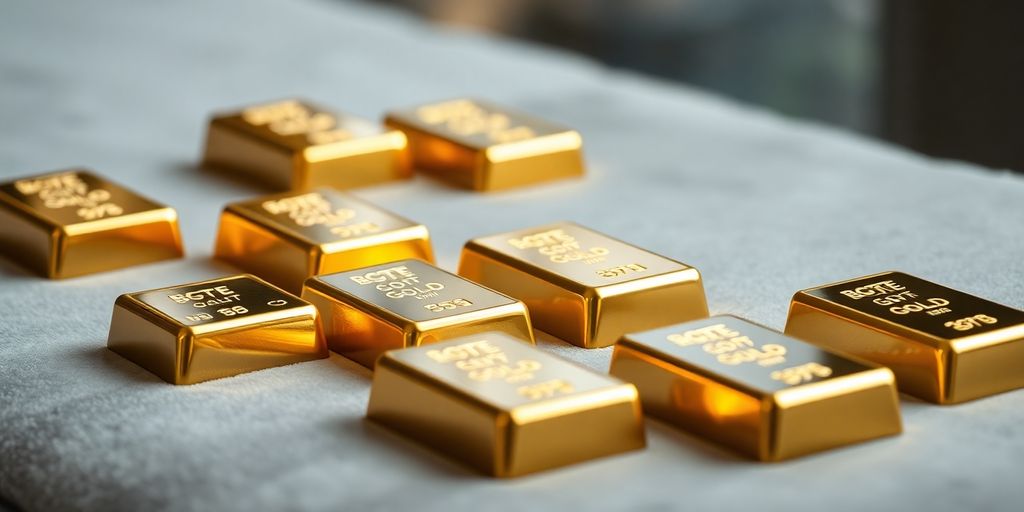 Lingots d'or sur un fond de velours.