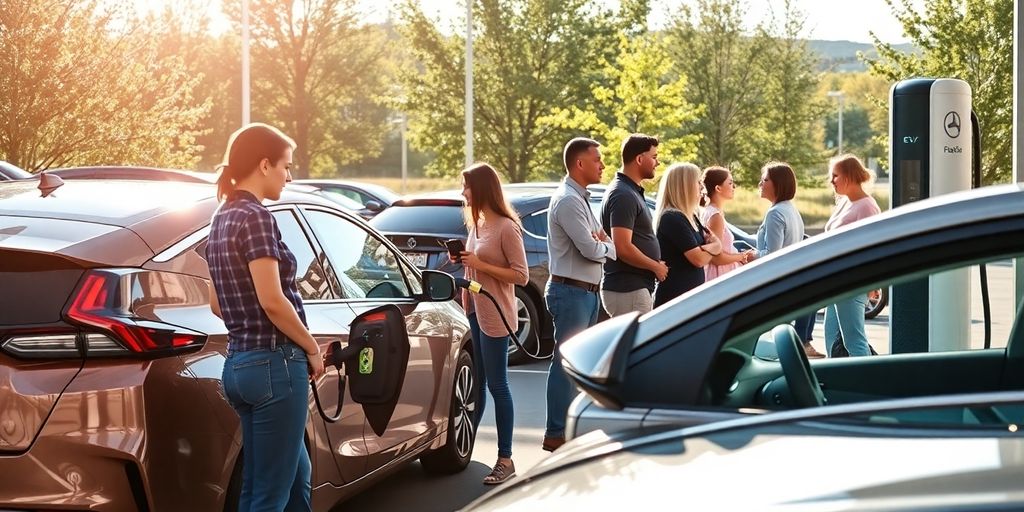 EV charging station with diverse users