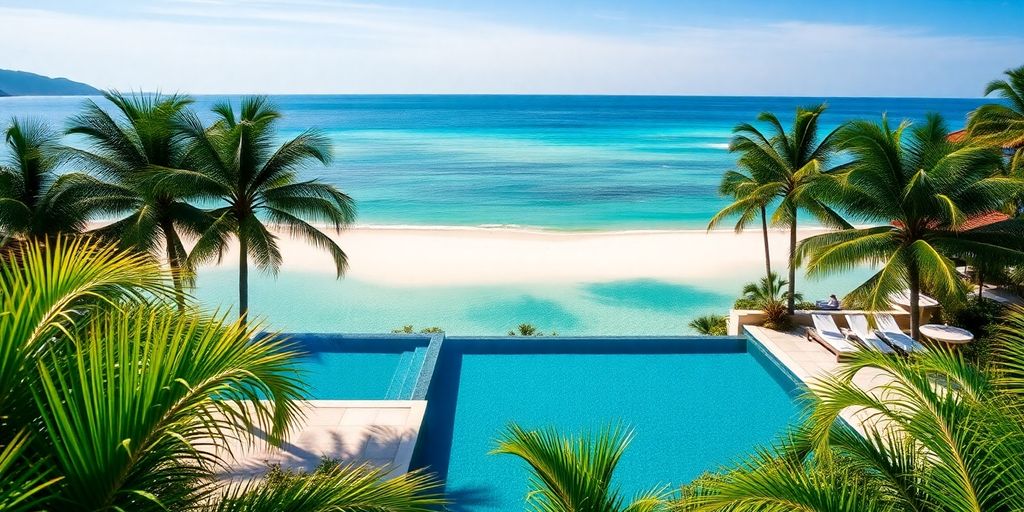 Luxury Phuket villa with infinity pool by the sea.