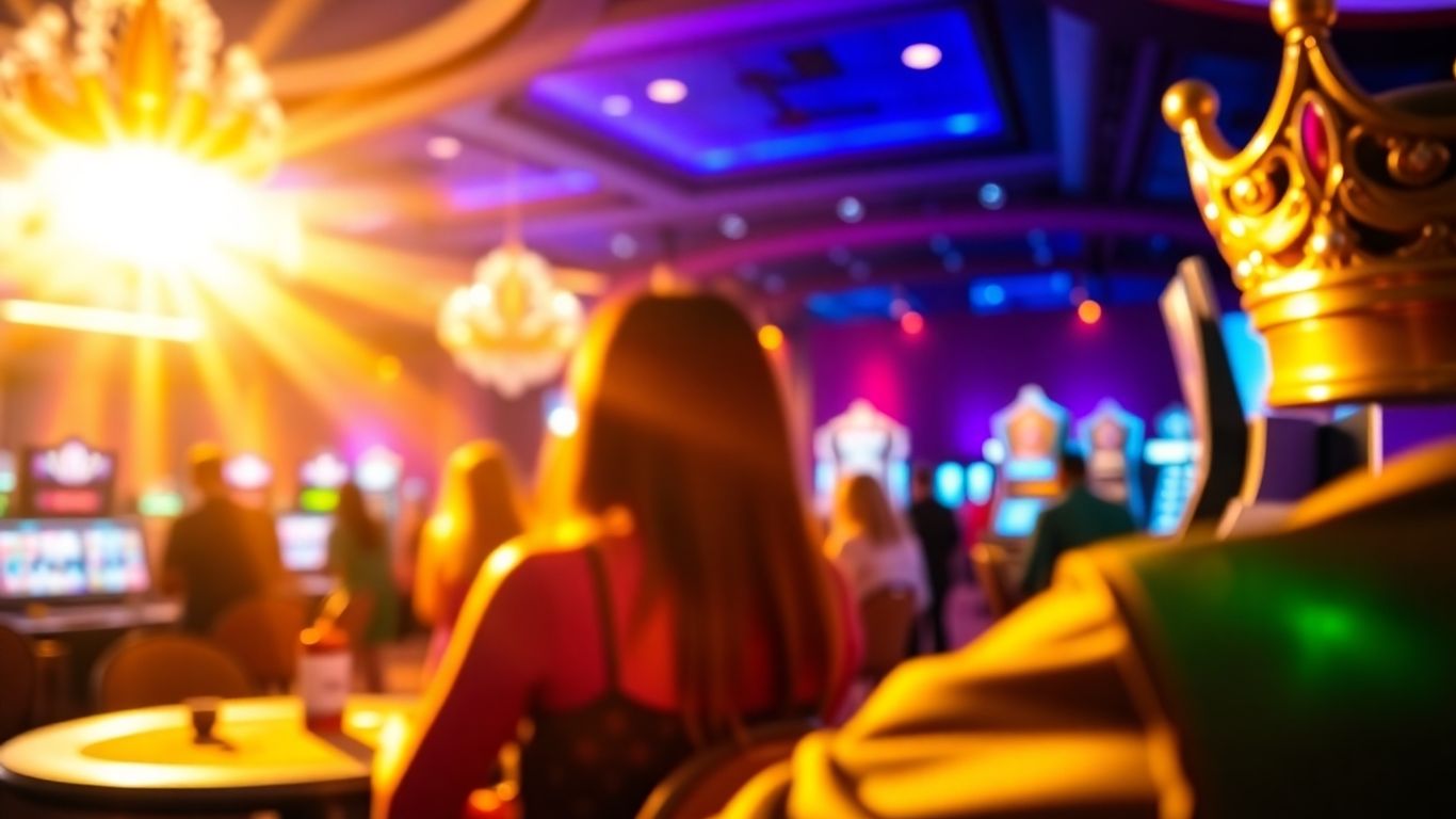 Luxe casino en ligne avec couronne et lion