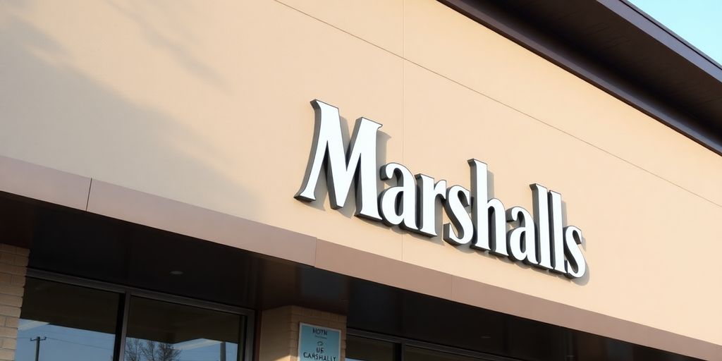 Exterior view of a Marshalls store entrance.