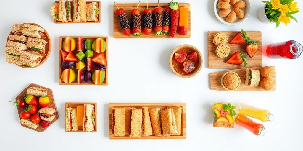 ชุดอาหารว่างหลากหลายสีสันสำหรับงานประชุม