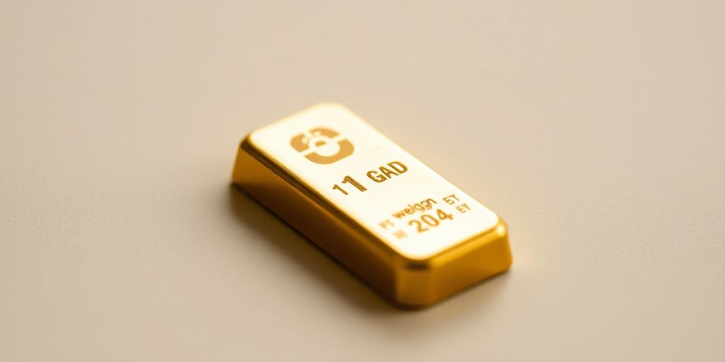 Lingot d'or d'un gramme en gros plan