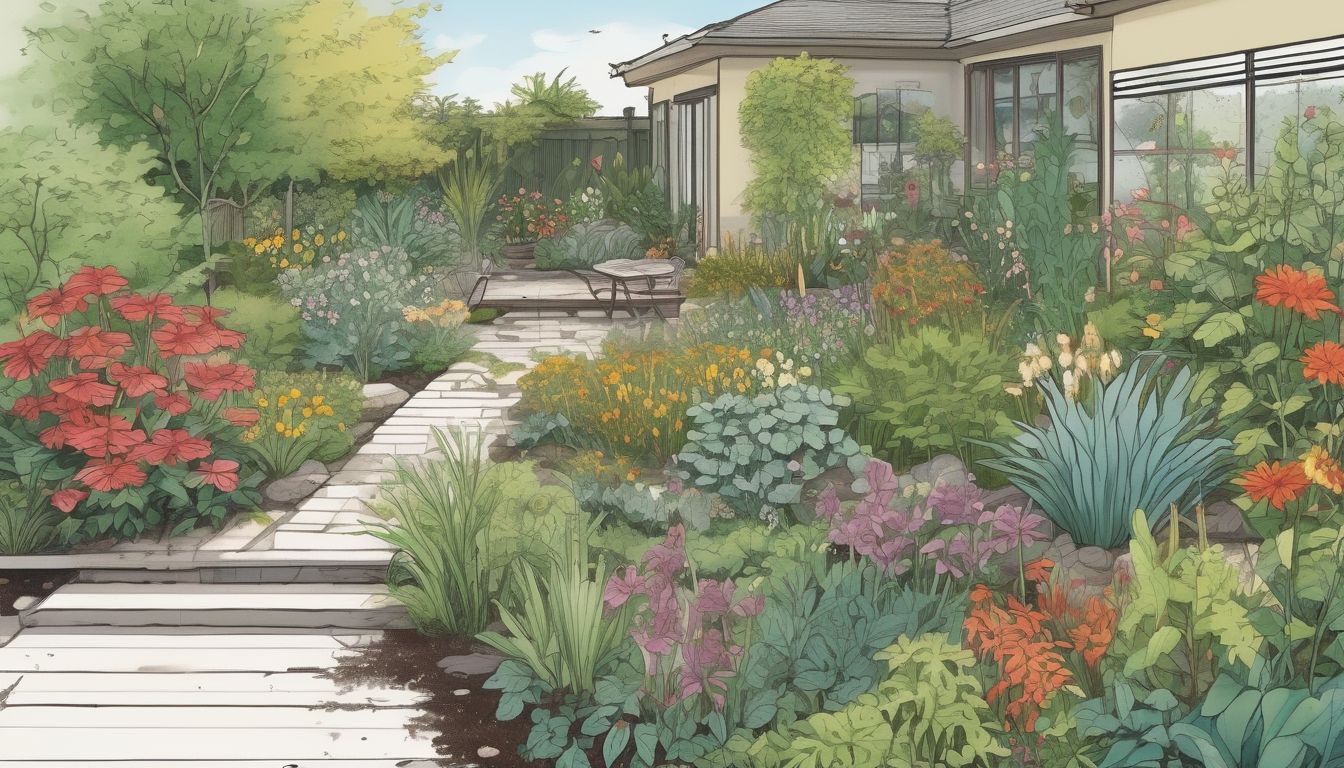 thriving garden with diverse plants