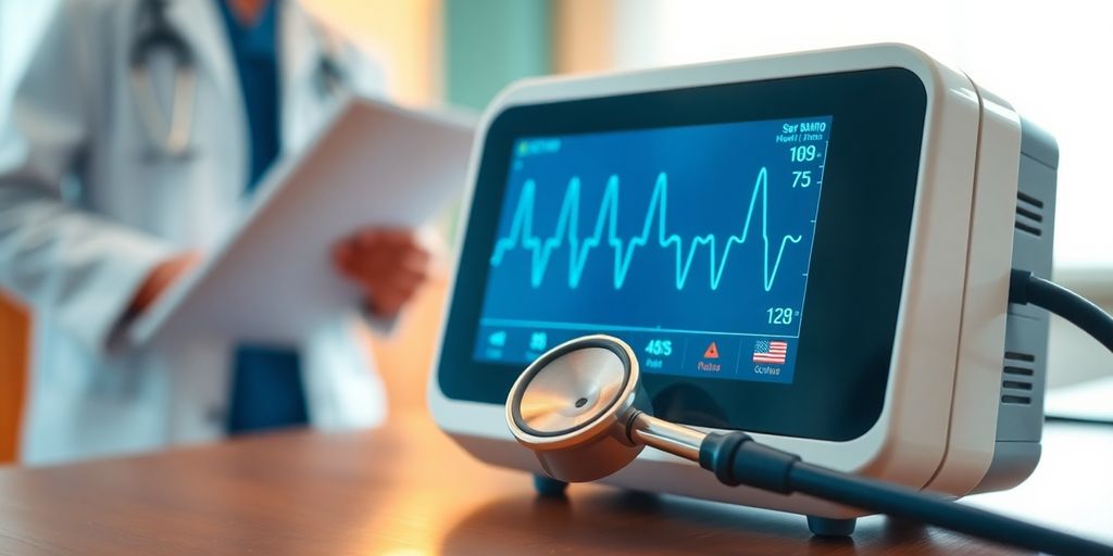 Heart monitor, stethoscope, medical assistant