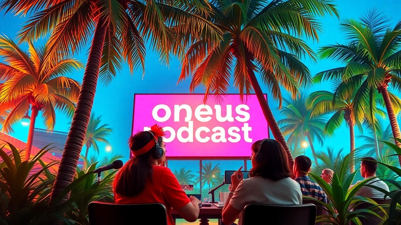 Podcast listeners becoming leads among palm trees.