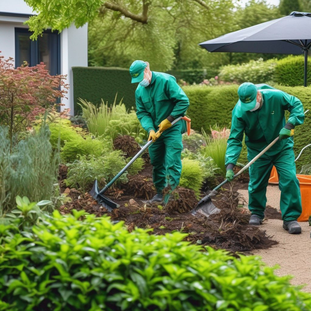 eco-friendly garden clearance service workers in action