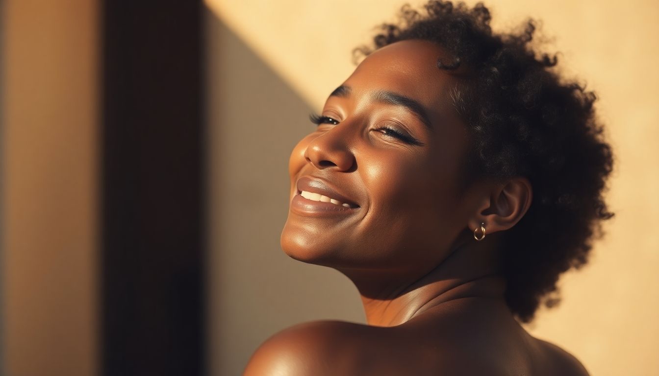 Personne de couleur noire au soleil