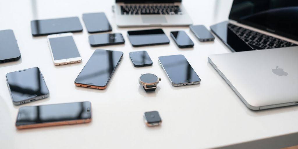 Assortment of modern electronic gadgets.