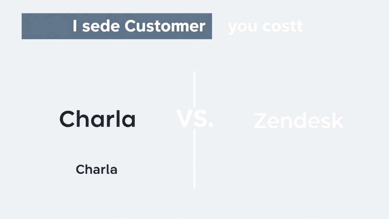 Illustrasjon av Charla og Zendesk i sammenligning.