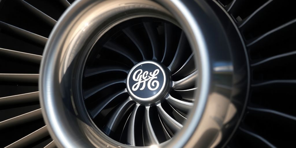 General Electric jet engine turbine.