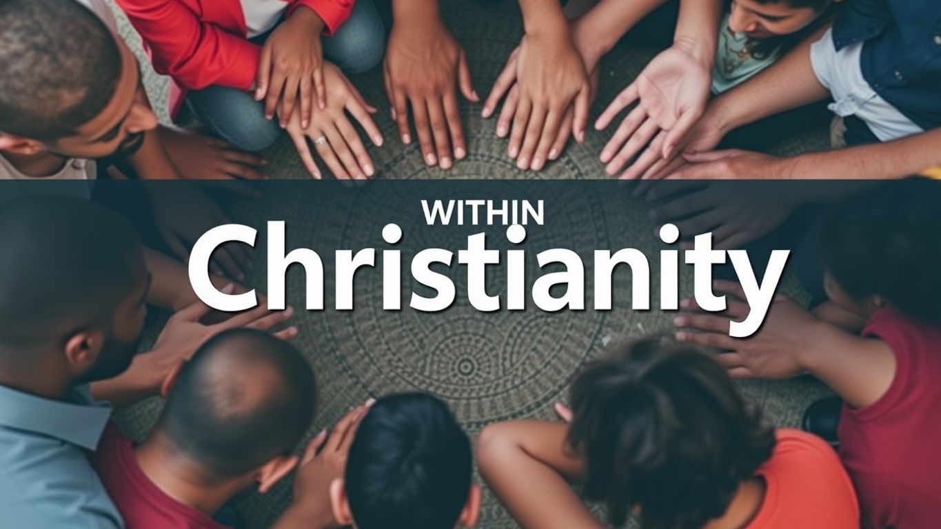 Diverse group symbolizing Christian unity and diversity.